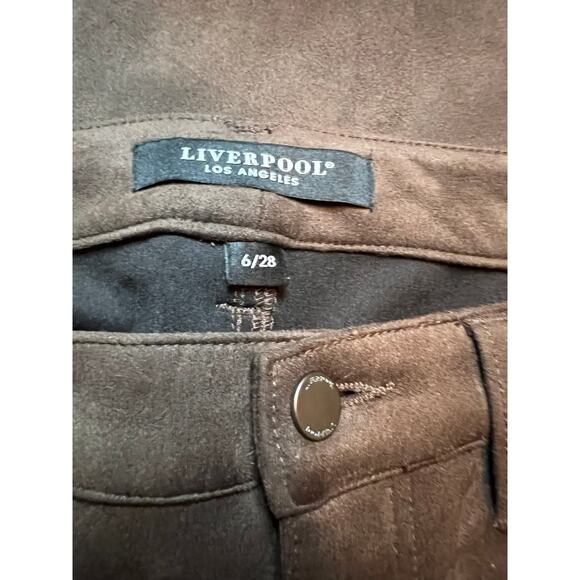 Liverpool Los Angeles Madonna Skinny Faux Suede Pants - 6 - Picture 3 of 5